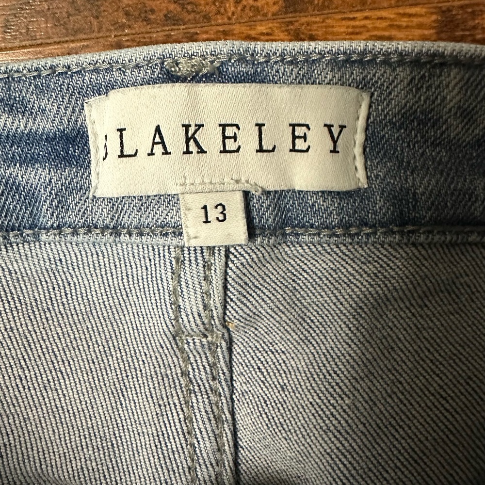 Frayed Hem Light Blue Flare Jeans - Picture 2 of 4